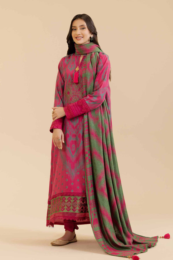 3 Piece - Jacquard Embroidered Suit - 42404362