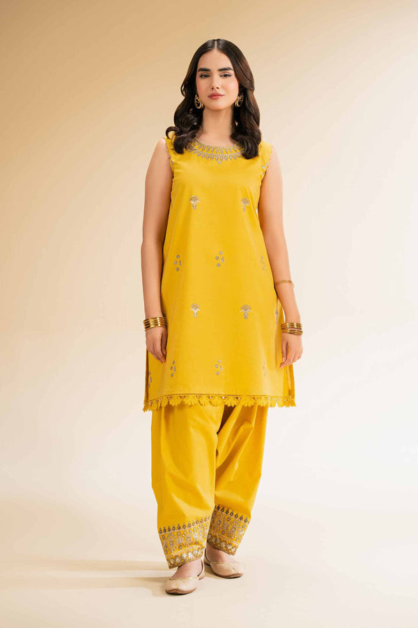 2 Piece - Dyed Embroidered Suit - 42501264