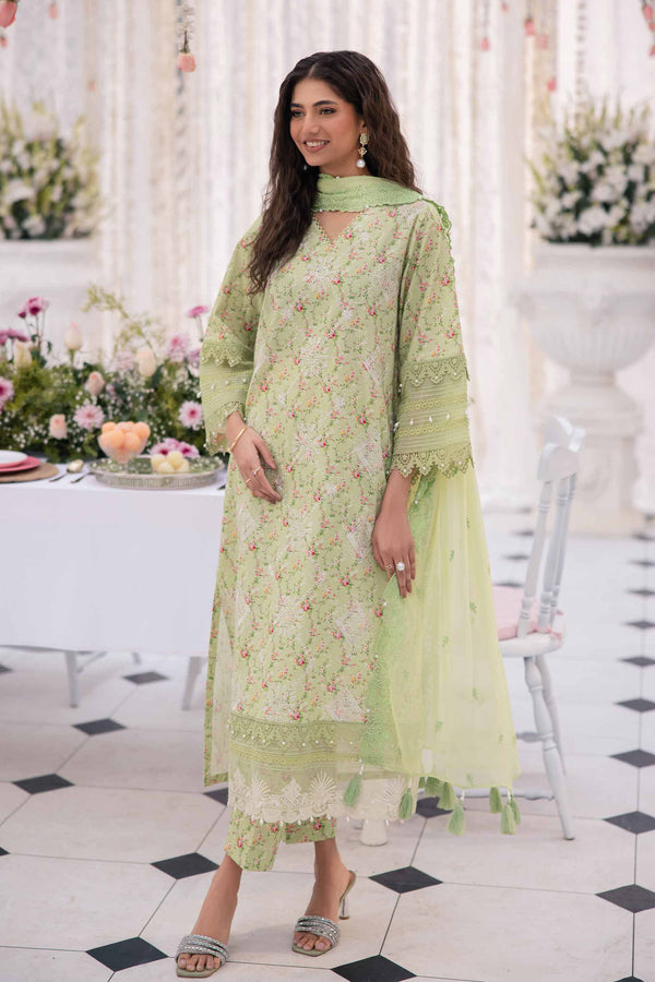 3 Piece - Printed Embroidered Suit - 42501279