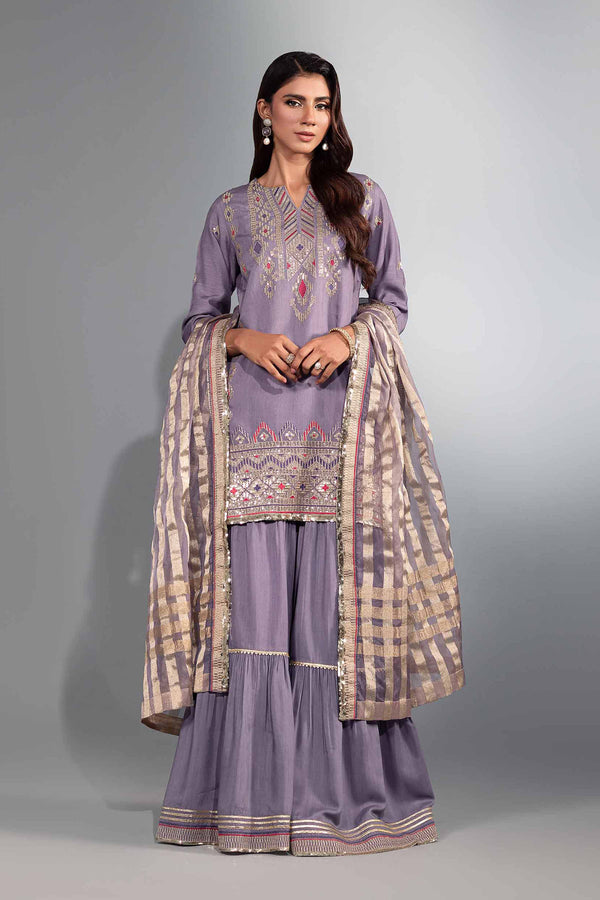 3 Piece - Embroidered Suit - KFW24-39