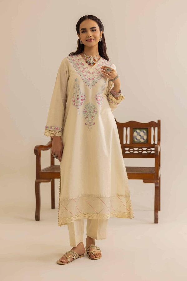 2 Piece - Embroidered Suit - PE25-138