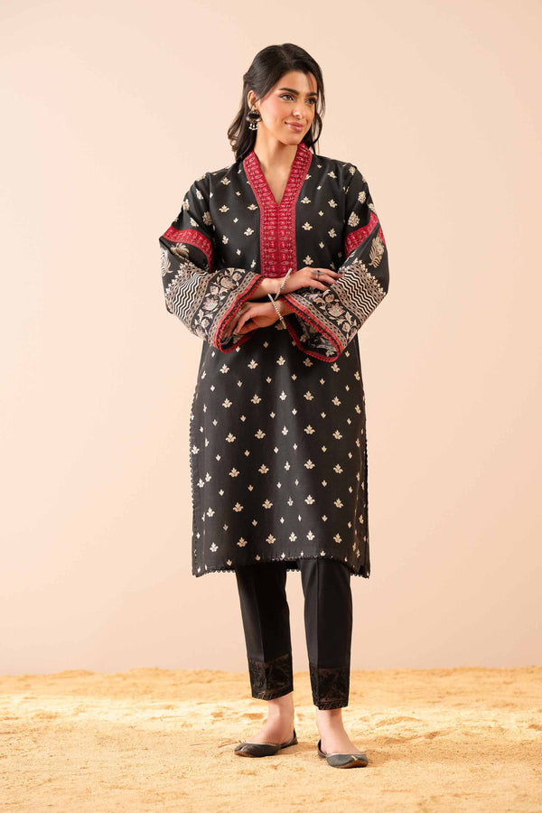 Printed Embroidered Kurta - PS25-46