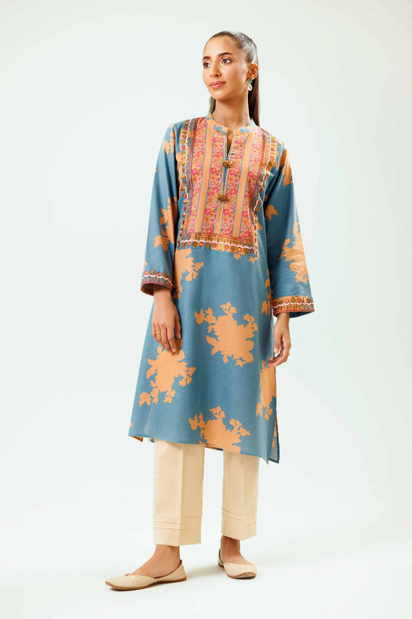 Printed Embroidered Shirt - PW24-183